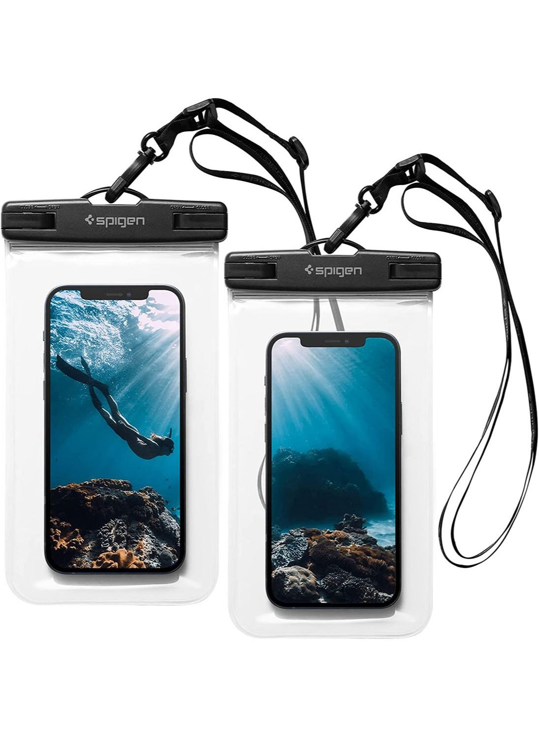 Aqua Shield Universal Waterproof Phone Case Cover IPX8 Pouch A601 for with iPhone, Samsung Galaxy and Smartphone up to 6.9 inches - Crystal Clear
