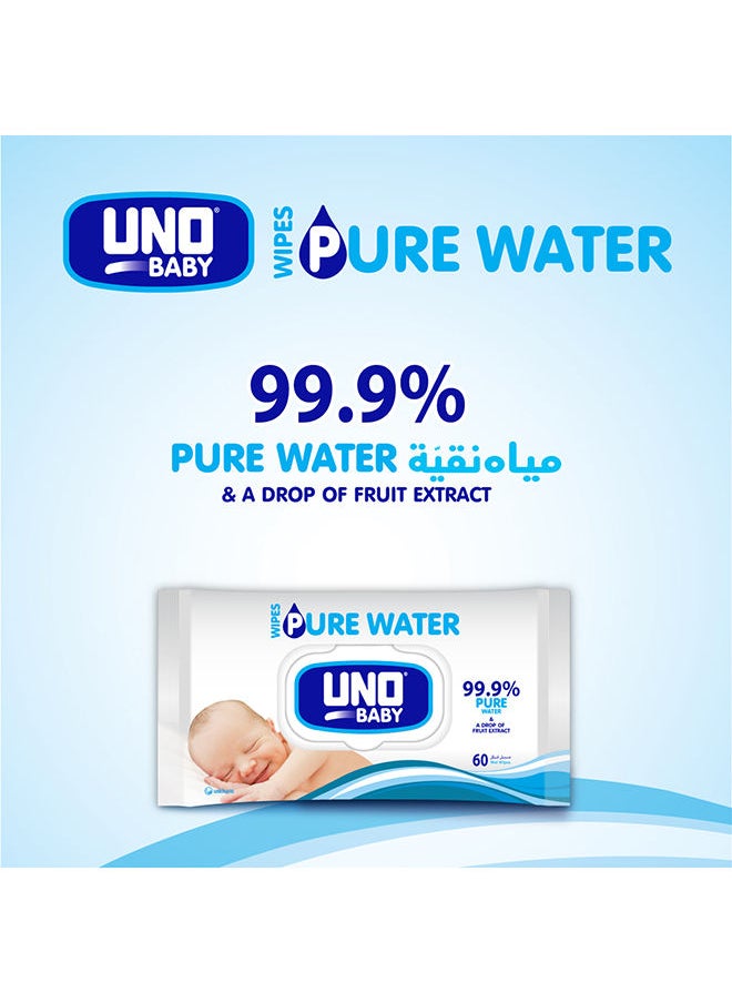 Mattel Games Baby Pure Water Wipes by Babyjoy, 99.9% Pure Water 24 x 28, 672 Wipes  - Image 2