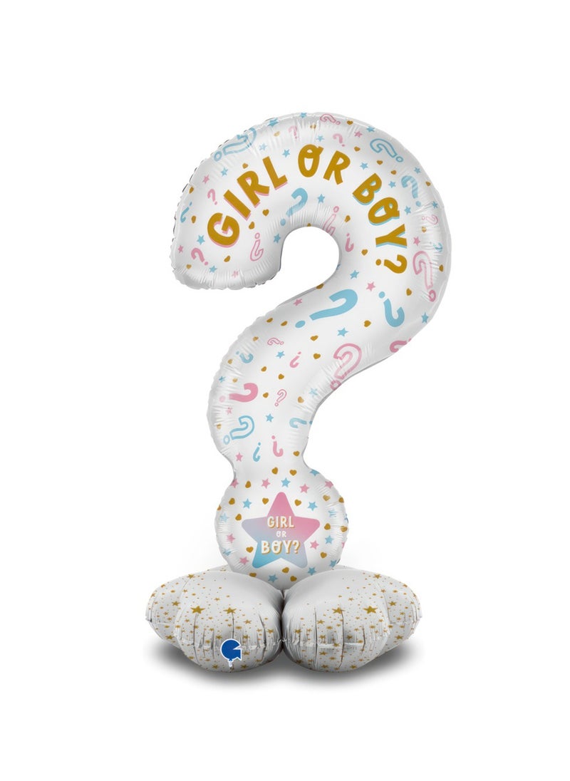 GRABO 47" Foil Balloon The Standups - Question Mark Gender Reveal  - Image 1