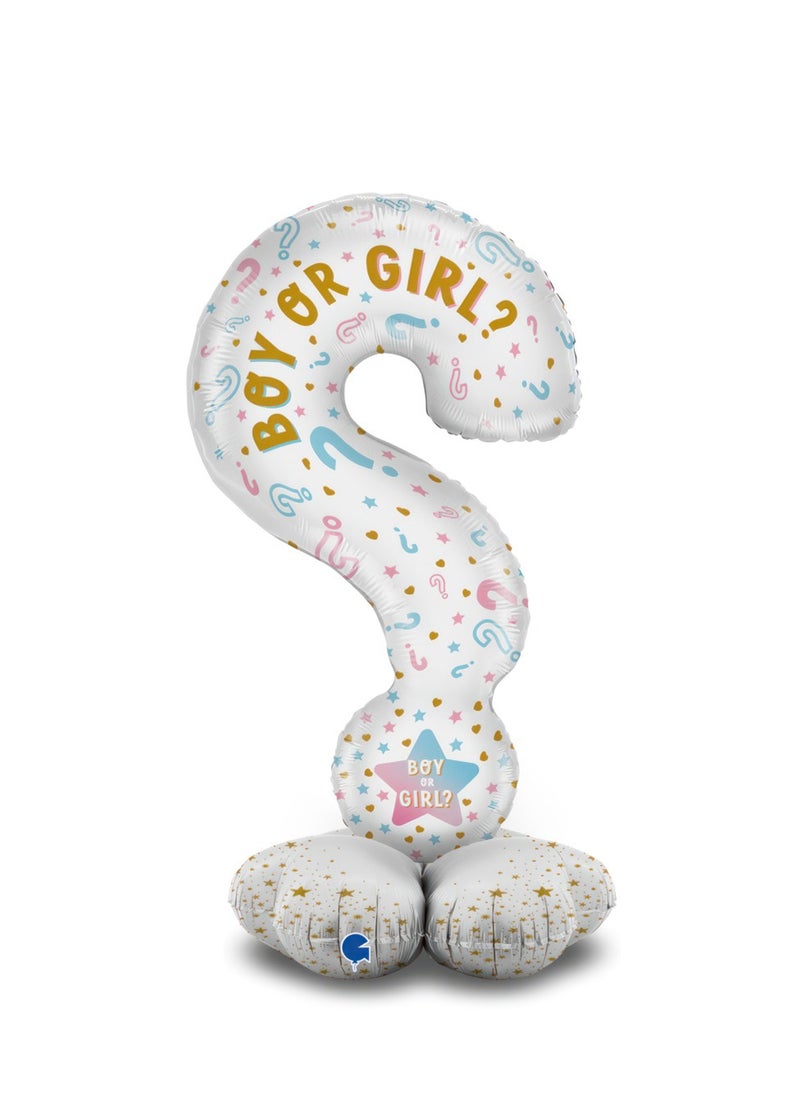 GRABO 47" Foil Balloon The Standups - Question Mark Gender Reveal  - Image 2