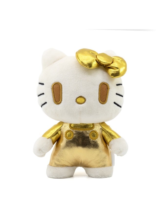 Yume DZNR Sanrio Hello Kitty 50th Anniversary Hello Kitty Golden Edition Plush Toy (18 cm) - Image 2