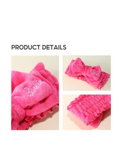 Miniso عصابة رأس كبيرة من مجموعة باربي مع عقدة فيونكة، إكسسوار شعر أنيق ومريح للنساء  - Image 2