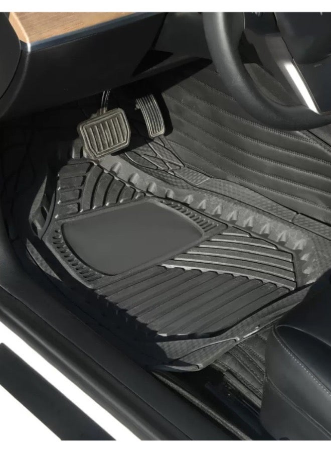 MARCAN Universal Car Floor Mats Black, Rubber Floor Mats for Cars and SUVs,Waterproof Anti-slip Easy to Clean,safe, environmentally friendly and odorless,5 Pieces/Set - Image 1