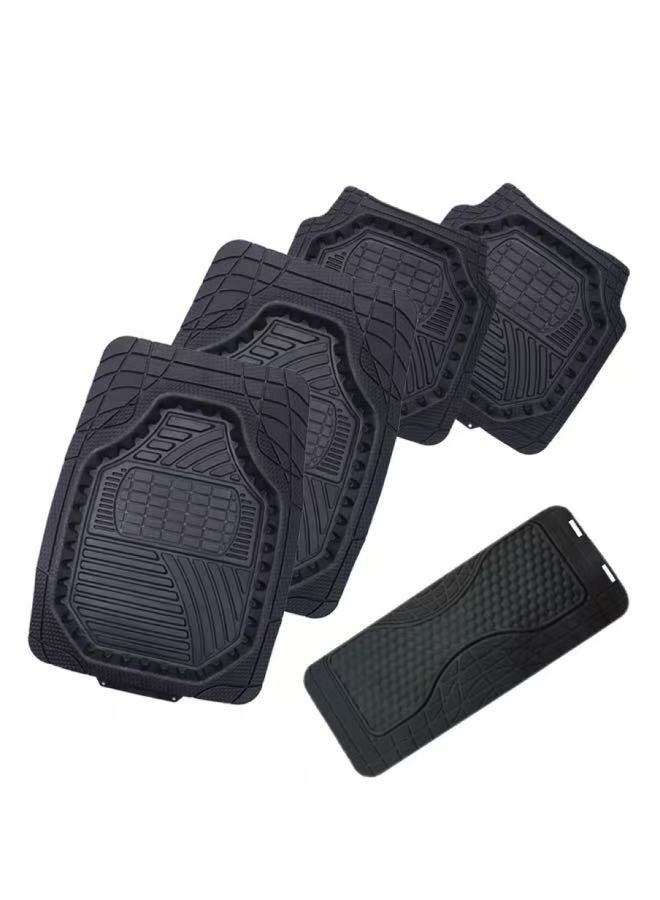 MARCAN Universal Car Floor Mats Black, Rubber Floor Mats for Cars and SUVs,Waterproof Anti-slip Easy to Clean,safe, environmentally friendly and odorless,5 Pieces/Set - Image 2