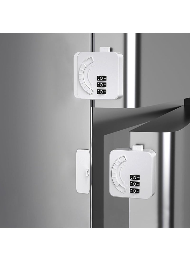 SOLARAE 2 Pack Refrigerator Lock - Combination Fridge Locks for Kids - Childproof Refrigerator Door Locks - Image 1