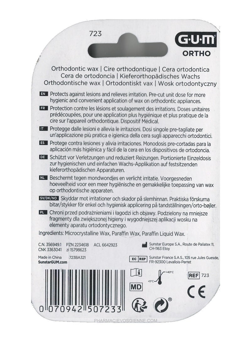 GUM Ortho Wax for braces is formulated with a blend of Aloe Vera and Vitamin E - Image 2