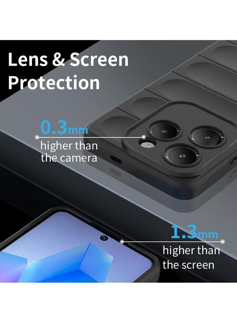 general Liquid Silicone Case Compatible with Infinix Hot 40/Hot 40 Pro with Camera Lens Protection, Anti-Scratch Soft Microfiber Lining, Rubber Full Body Shockproof Cover - Image 4