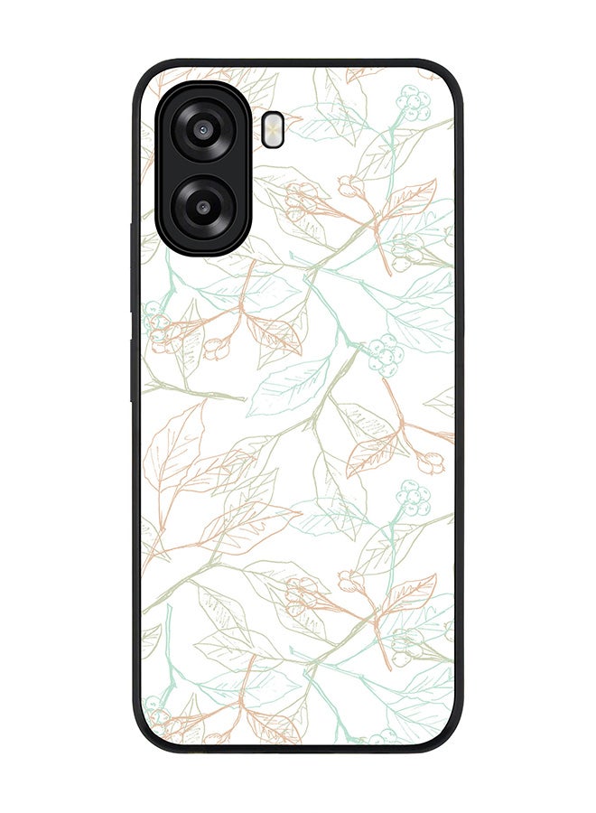 Stylizedd For Oppo A6x 5G / A6x 4G Case,Slim fit Camera Protection, Shockproof Thin Phone cover  - Delicate Sprigs - Image 1