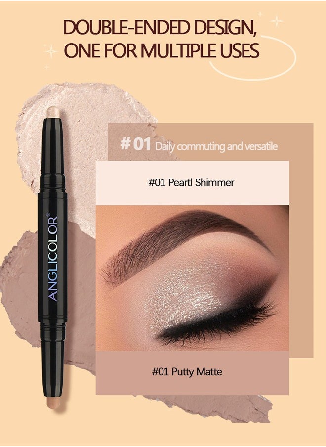 Anglicolor Double-ended Eye Shadow Stick, Long Lasting Waterproof Eye Shadow, Multi-Purpose Highlighter Eye Brightener Stick  - Image 2
