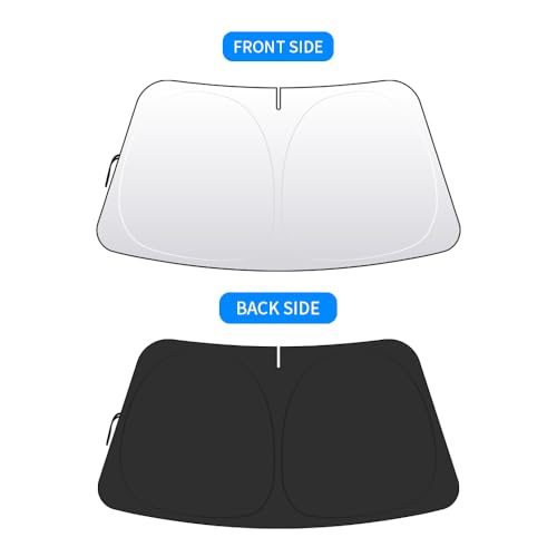 akarin Front Windshield Sun Shade Custom Fit Compatible for Mercedes Benz W222 S500 S550 Sunshade Foldable UV Ray Reflector Sun Visor Protector Accessories Shield Cover Reflective (for Benz W222) - Image 5