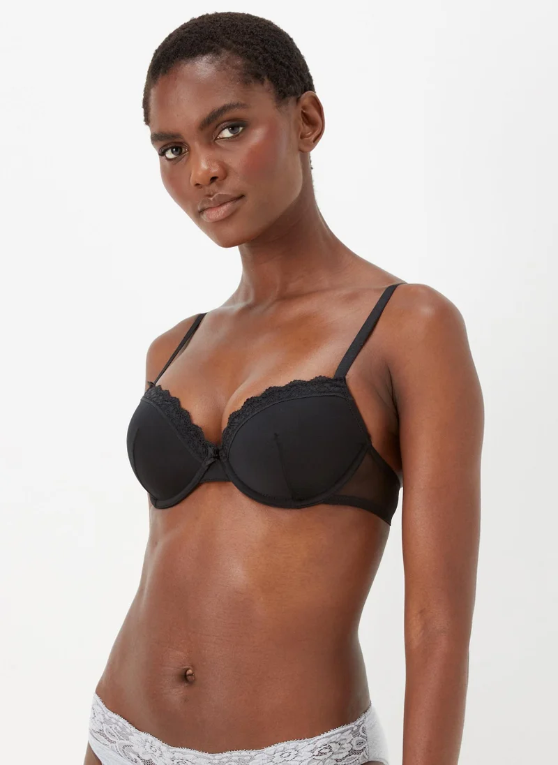 ماتلان طقم قطعتين حمالة صدر وردي وأسود