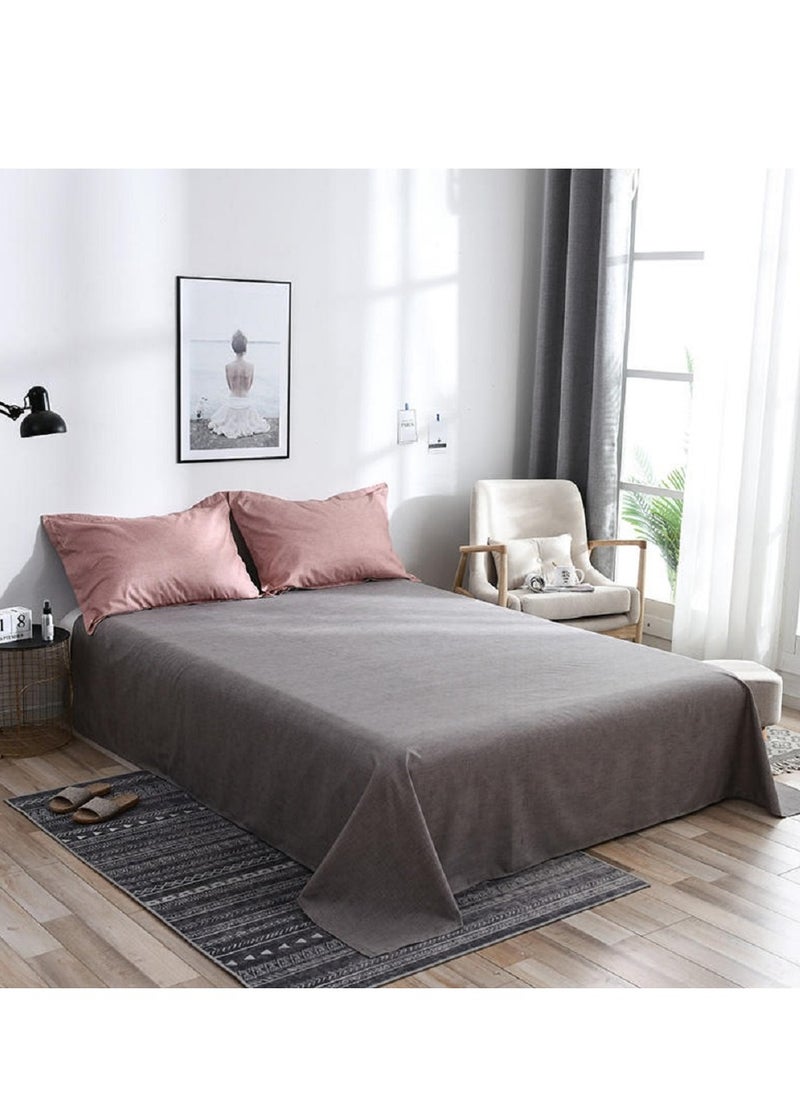 Sharpdo 4-Piece Bedding Set Sheet set Comforter Set Luxurious Cotton and Soft Microfiber with 1 Duvet/Quilt Cover And 1 Flat sheet And 2 Pillowcases King 2.2m bed (220*240cm)  - Image 5