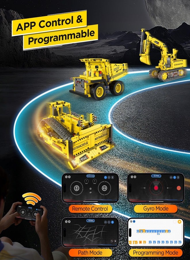 okk Robot Building Toys for Kids, 5 in 1 Stem Toys for Boys Age 8-12, APP & Remote Control Robot Kit, DIY Engineering Robotics kit, Programmable Building Set Gifts for Boys Girls(555+ PCS) - Image 5