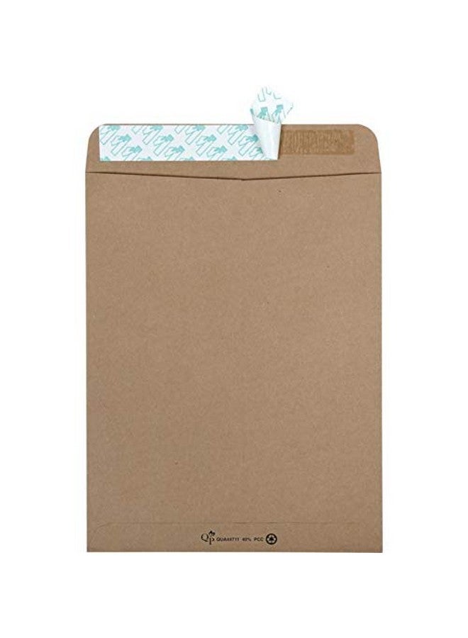 كوالتي بارك 9 × 12 مظاريف بريدية للكتالوج Redistrip إغلاق ذاتي الختم 24 رطل. مغلفات كرافت بنية معاد تدويرها 100 لكل صندوق (Qua44511) - Image 3