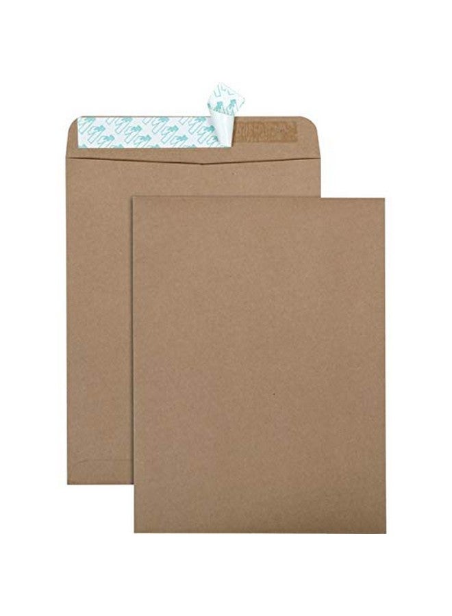 كوالتي بارك 9 × 12 مظاريف بريدية للكتالوج Redistrip إغلاق ذاتي الختم 24 رطل. مغلفات كرافت بنية معاد تدويرها 100 لكل صندوق (Qua44511) - Image 4