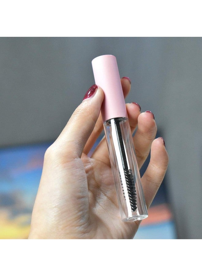 GTHER GTHER 10PCS 10ML Empty Mascara Tube Bottle with Eyelash Wand & Rubber Inserts & Funnels Set for Castor Oil/Eyelash Growth Oil, DIY Mascara Eyelash Cream Container with Cap, Matte Pink - Image 5