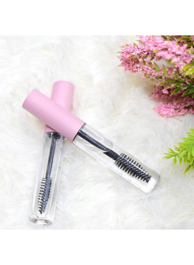 GTHER GTHER 10PCS 10ML Empty Mascara Tube Bottle with Eyelash Wand & Rubber Inserts & Funnels Set for Castor Oil/Eyelash Growth Oil, DIY Mascara Eyelash Cream Container with Cap, Matte Pink - Image 2