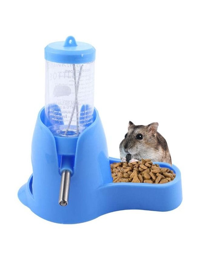 Neostyle Neostyle Hamster Hanging Water Bottle Little Pet Automatic Drinking with Food Container 80ml Blue  - Image 1