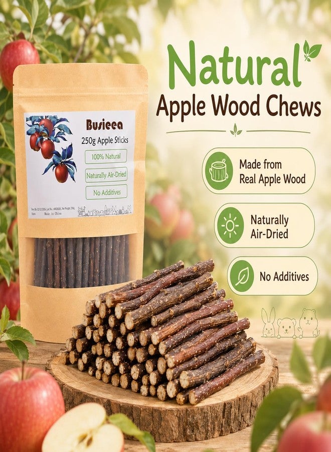 Busieea Premium Natural Apple Sticks - 100g/3.52 OZ MINI Trial Pack - Perfect for 1 Pet, Molar Chew Treats for Rabbits Chinchillas Guinea Pigs Hamsters Small Animals - Image 2
