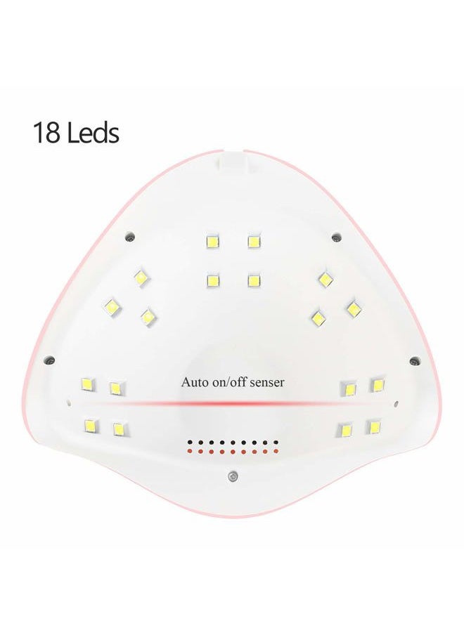 GreenLife UV LED Nail Lamp - 54W Portable Professional Curing Lamp for Gel Nails with 18pcs Beads, 3 Timers, Auto Sensor and USB Plug  - Image 5