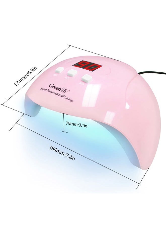 GreenLife UV LED Nail Lamp - 54W Portable Professional Curing Lamp for Gel Nails with 18pcs Beads, 3 Timers, Auto Sensor and USB Plug  - Image 4