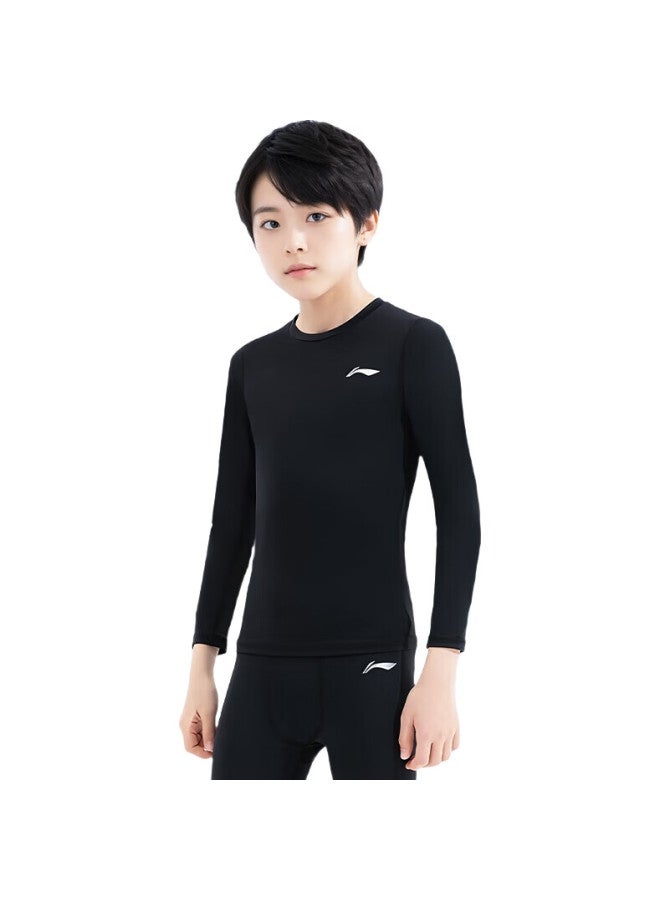 Children'S Compression Shirt, Autumn And Winter Sports Basketball Training Wear, Quick-Dry Underwear, Base Layer, Long-Sleeve Football Running Suit, Size 140