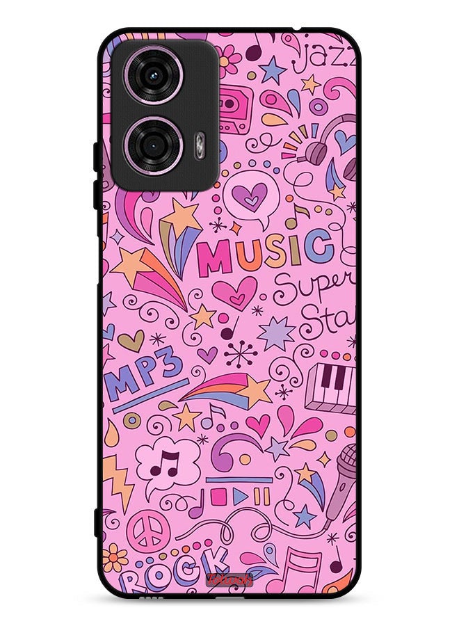 Tolwak Motorola Moto G24 4G Protective Case Cover Music Tags - Image 1