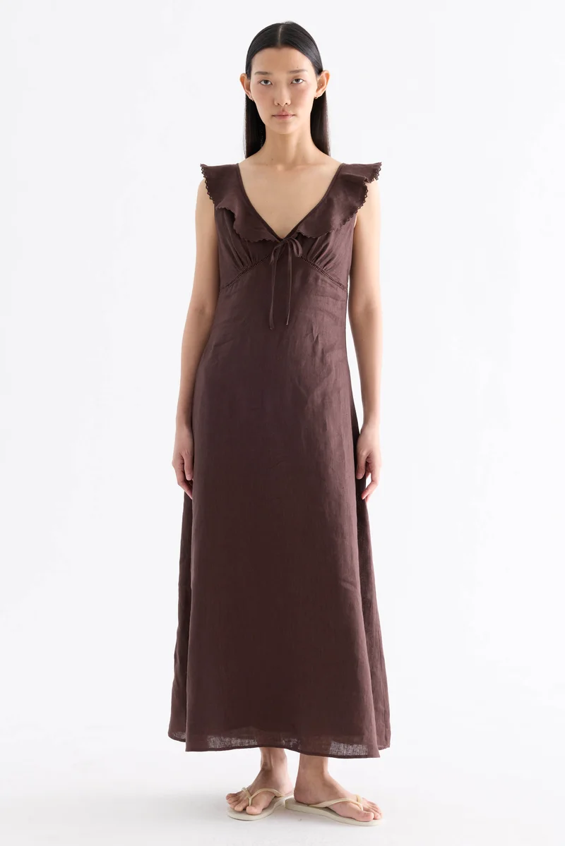 The Editor's Market Zenrelda Ruffle-Collar Bustier Dress