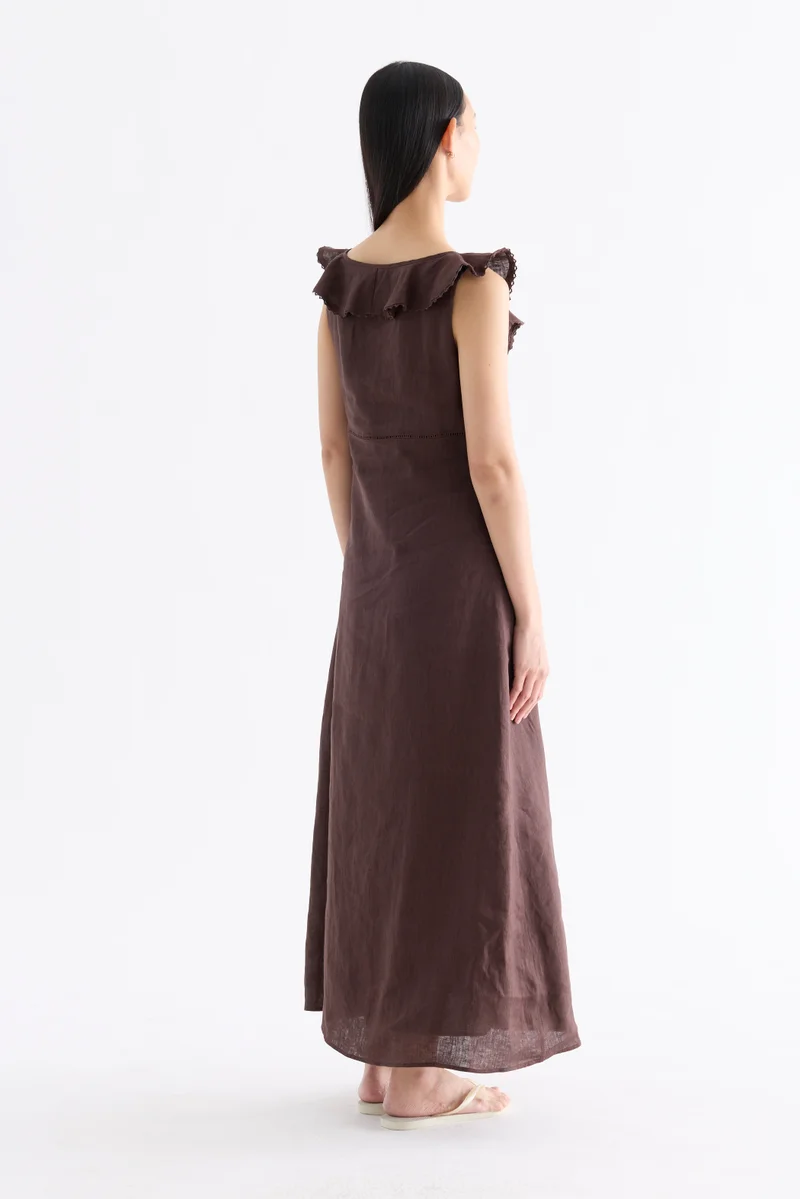 The Editor's Market Zenrelda Ruffle-Collar Bustier Dress