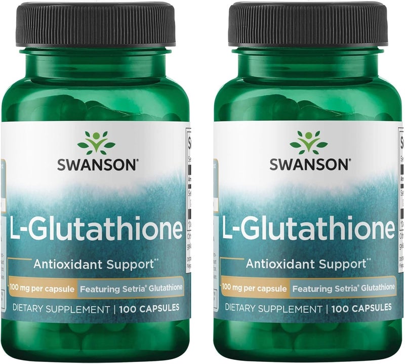 Swanson Amino Acid LGlutathione 100 Milligrams 100 Capsules 2 Pack - Image 1