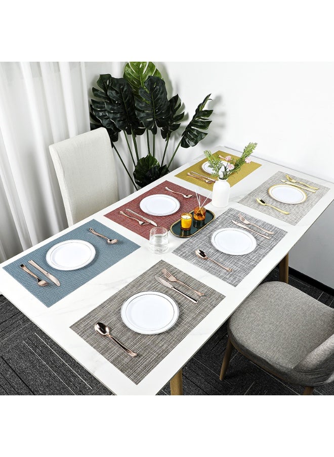 NIBEMINENT 2pcs Hotel Home Western Placemats Linen Japanese Insulated Coasters  - Image 3