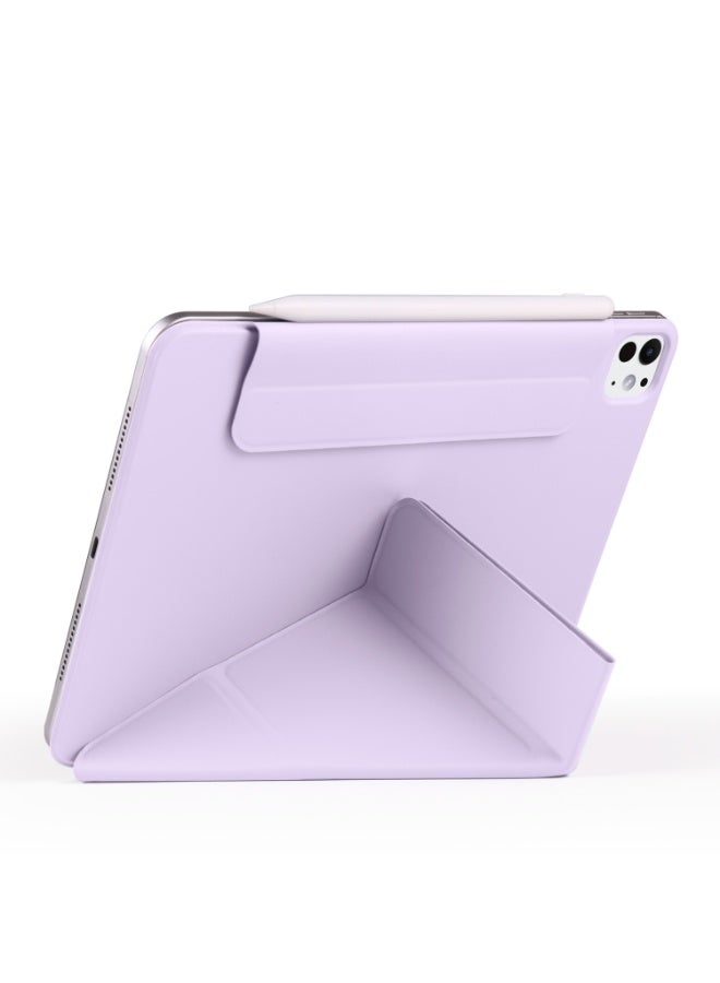 جراب مغناطيسي لجهاز iPad Pro 11 Case 2022/ 2021 / air4/air5 10.9 "/ ipad air6/air7 11" مع حامل قلم رصاص، غطاء حماية ممتاز مع ظهر ناعم من مادة TPU وميزة السكون/التنشيط التلقائي لجهاز iPad Pro 11 متوافق مع (A2228 / A2231 / A2068 / A2230) ، بنفسجي - Image 4