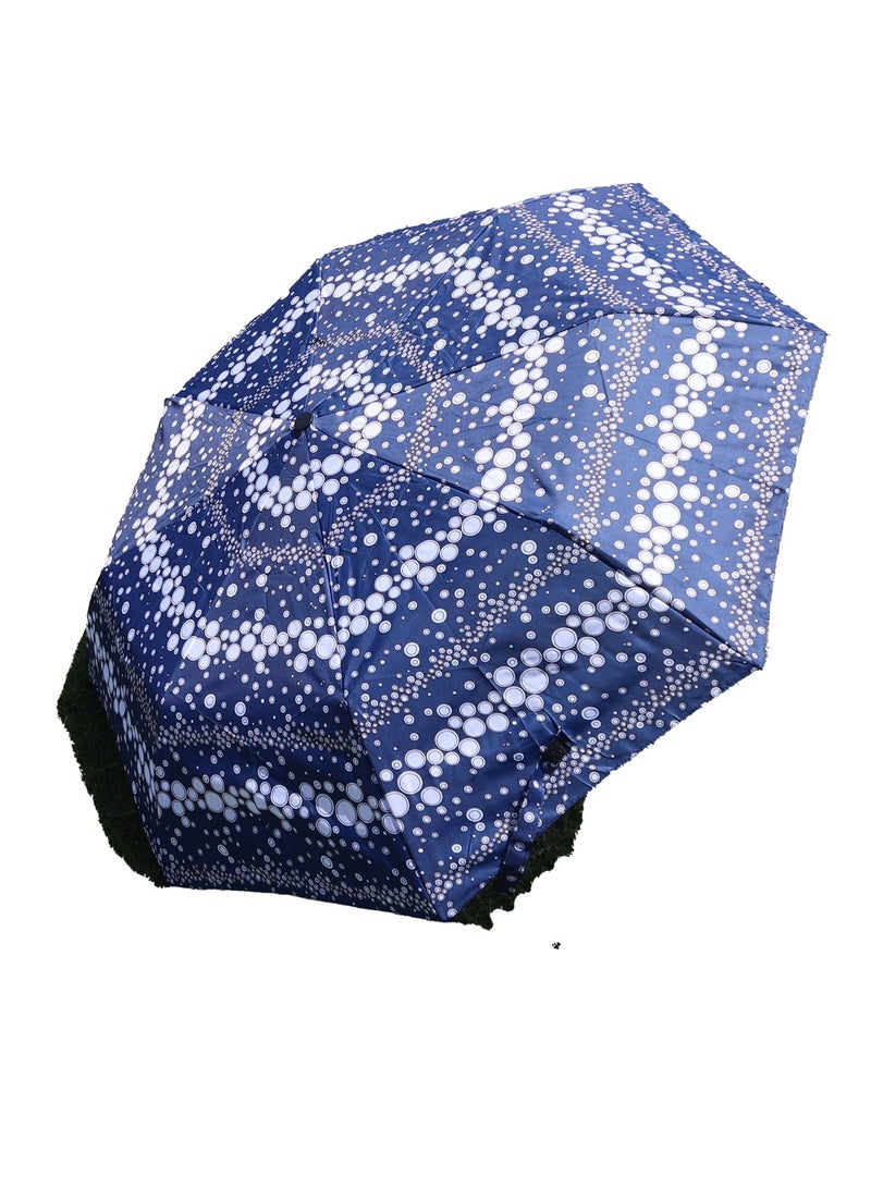 Yuwell Windproof Large Umbrella For Rain Automatic Open Wind Resistant Umbrellas For Adult Men And Women Travel Umbrella Auto Open For Windproof, Rainproof & UV Protection Blue/White - Image 2