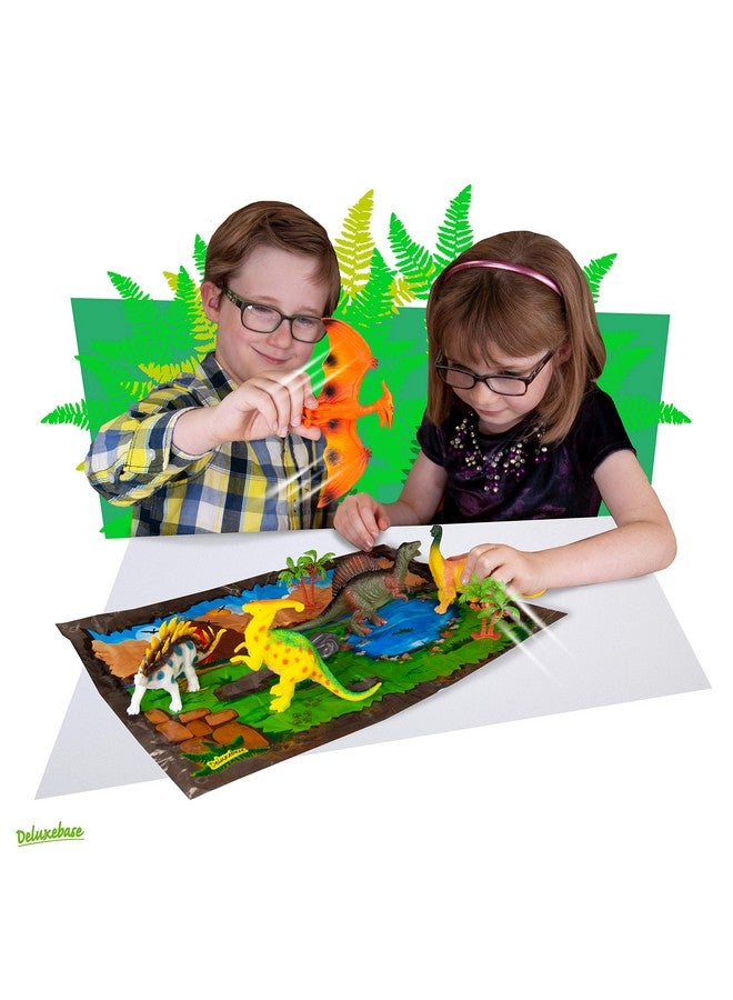 Deluxebase Jumbo Playset - Dinosaur Figurines from 12-Piece Large Dino Figurine Toy Set Including Stegosaurus, Pterodactyl and More. Great Kids Toys, Gifts and Party Favors. - Image 2