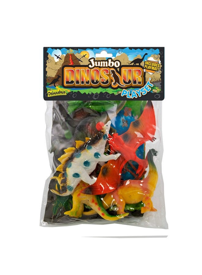 Deluxebase Jumbo Playset - Dinosaur Figurines from 12-Piece Large Dino Figurine Toy Set Including Stegosaurus, Pterodactyl and More. Great Kids Toys, Gifts and Party Favors. - Image 3