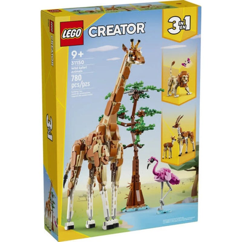 LEGO - Creator 3 in 1 Wild Safari Animals 780 Pieces - 31150 - Image 1
