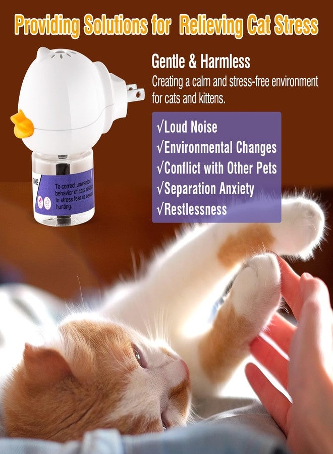 DUNKHADEN Cat Calming Pheromone Diffuser Reduces Conflict Between Cats Effective Anxiety Relief for Cats & Cat Calming Soothing 48ML 3 Refills Fits All Cats, 3 Packs - Image 3