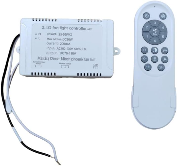 24V Fan Light Remote Receiver For DC Variable Frequency Dimming AC100 130V 25 36Wx2 White Size A - Image 4