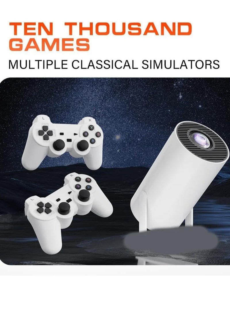 ELTRAZONE New Portable Projector with Controller 2 in 1 Video Game Projector 64GB Retro Game 10000+ Classic Games 1080P Smart Projector for Movies WiFi 6 BT 5.0, Support HDMI/USB Home Theater Cinema Video Projector  - Image 3