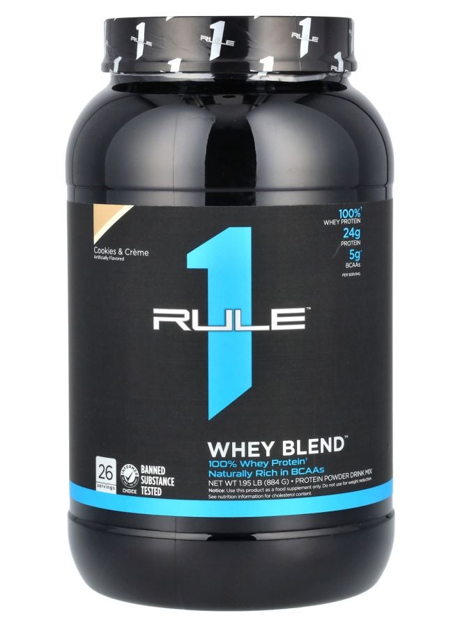 Whey Blend Protein Powder Drink Mix Cookies & Creme 1.95 lbs (884 g)