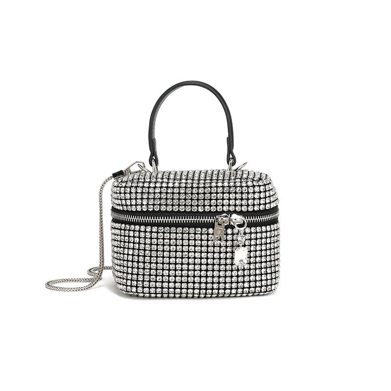 Rhinestone Women'S Bag 2024 Spring New Chain Makeup Bag Crossbody Bag Niche Handbag Diamond-Encrusted Chain Bag - Image 2