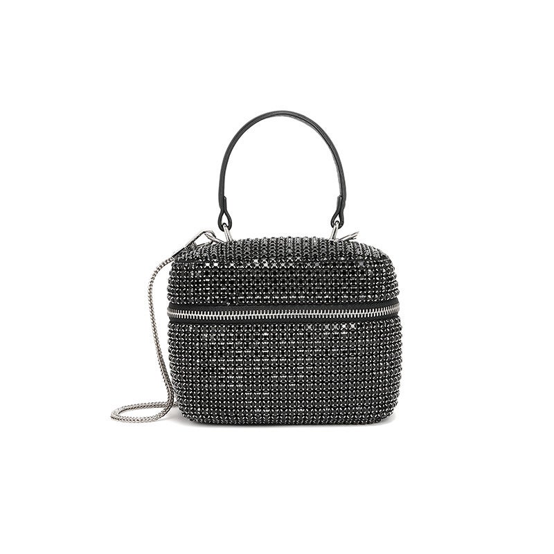 Rhinestone Women'S Bag 2024 Spring New Chain Makeup Bag Crossbody Bag Niche Handbag Diamond-Encrusted Chain Bag - Image 1