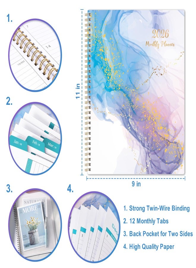 Coboll 2026 Monthly Planner - 2026 Planner from Jan. 2026 - Dec. 2026, Monthly Calendar 2026 With Tabs, Inner Pocket, 8.5'' x 11'' - Image 3