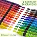 Uranus&No.1 Crayons 24 Count 2 Packs of 24 Assorted Colors Premium Crayon for Kids 48 NonToxic Crayons for Toddlers 13 Back to School Supplies for Classroom Birthday Gifts Party Favors for Boys Girls - Image 4