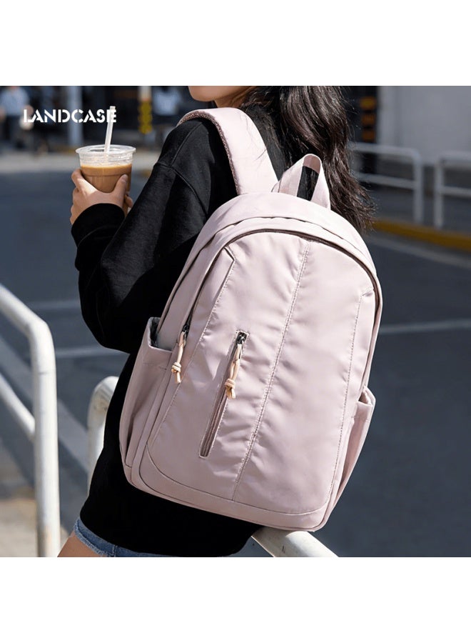 Landcase Backpack Women's Travel Large Capacity Lightweight Schoolbag College Student Laptop Bag Men's 4155 Pink Purple - Image 1