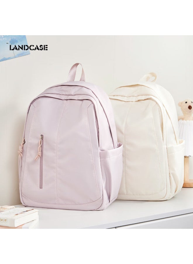 Landcase Backpack Women's Travel Large Capacity Lightweight Schoolbag College Student Laptop Bag Men's 4155 Pink Purple - Image 4