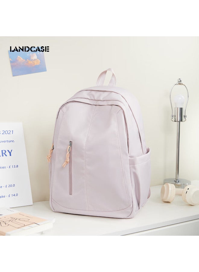 Landcase Backpack Women's Travel Large Capacity Lightweight Schoolbag College Student Laptop Bag Men's 4155 Pink Purple - Image 3