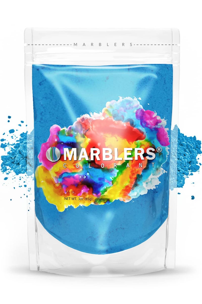 MARBLERS MARBLERS Blue Mica Powder Colorant Cobalt Blue 3oz 85g  Cosmetic  Epoxy Resin Pigment  Dye  NonToxic Vegan CrueltyFree  Lip Gloss Nails Body Butter  Bath Bomb Candle  Soap Making