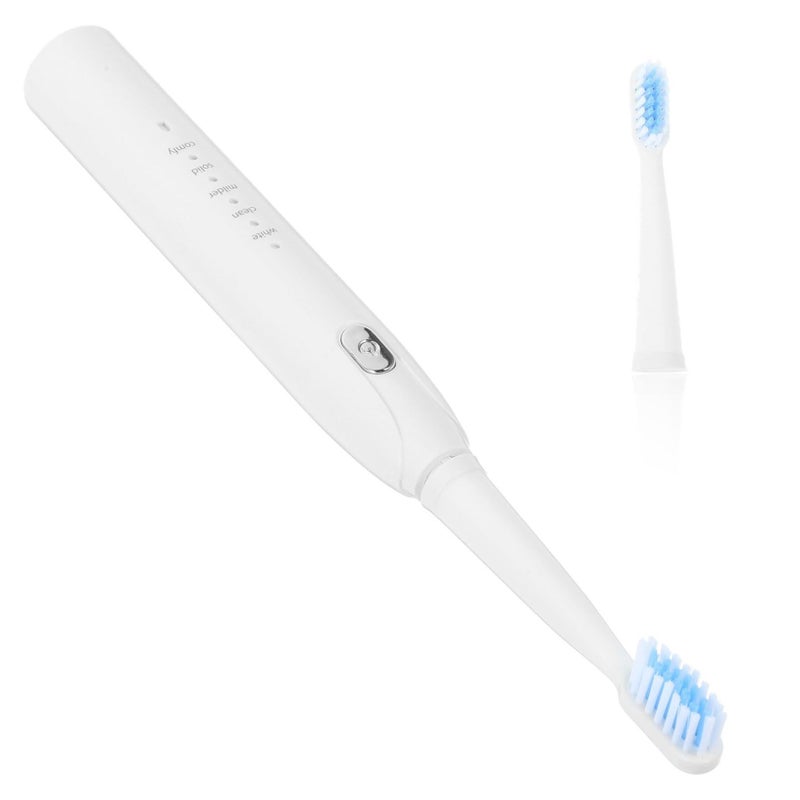 Baluue Electric Five Speed Vibration Toothbrush Soft Bristles Rechargeable Battery White - Image 2