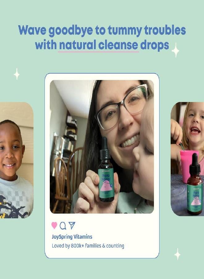 JoySpring Kids' Liquid Cleanse - Natural Liquid Detox, Alcohol-Free Supplement for Digestive Health (1 fl oz) 30 Servings - Image 5